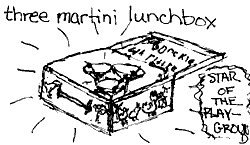 3 Martini blank white card