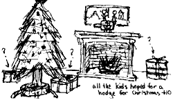 Hodge Christmas blank white card