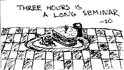 Three Hour Seminar blank white card