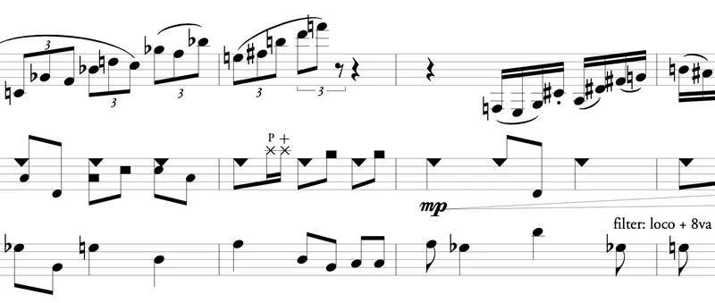 Score excerpt from Vasarely Patterns