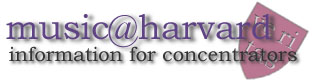 [music@harvard: information for concentrators]